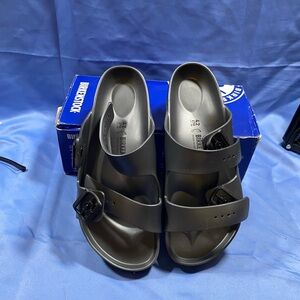 New with a Box Birkenstock Arizona EVA Anthracite Regular  size 11 M .